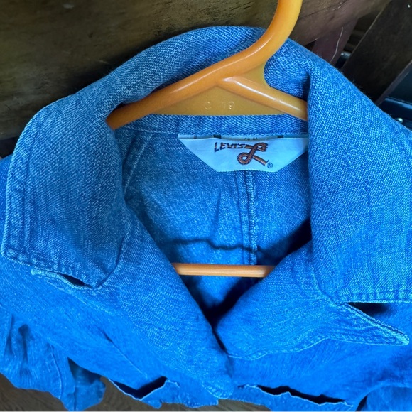 LEVI'S 70s Vintage Denim Jean Jacket Size 10 - Picture 5 of 6